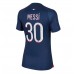 Cheap Paris Saint-Germain Lionel Messi #30 Home Football Shirt Women 2023-24 Short Sleeve
